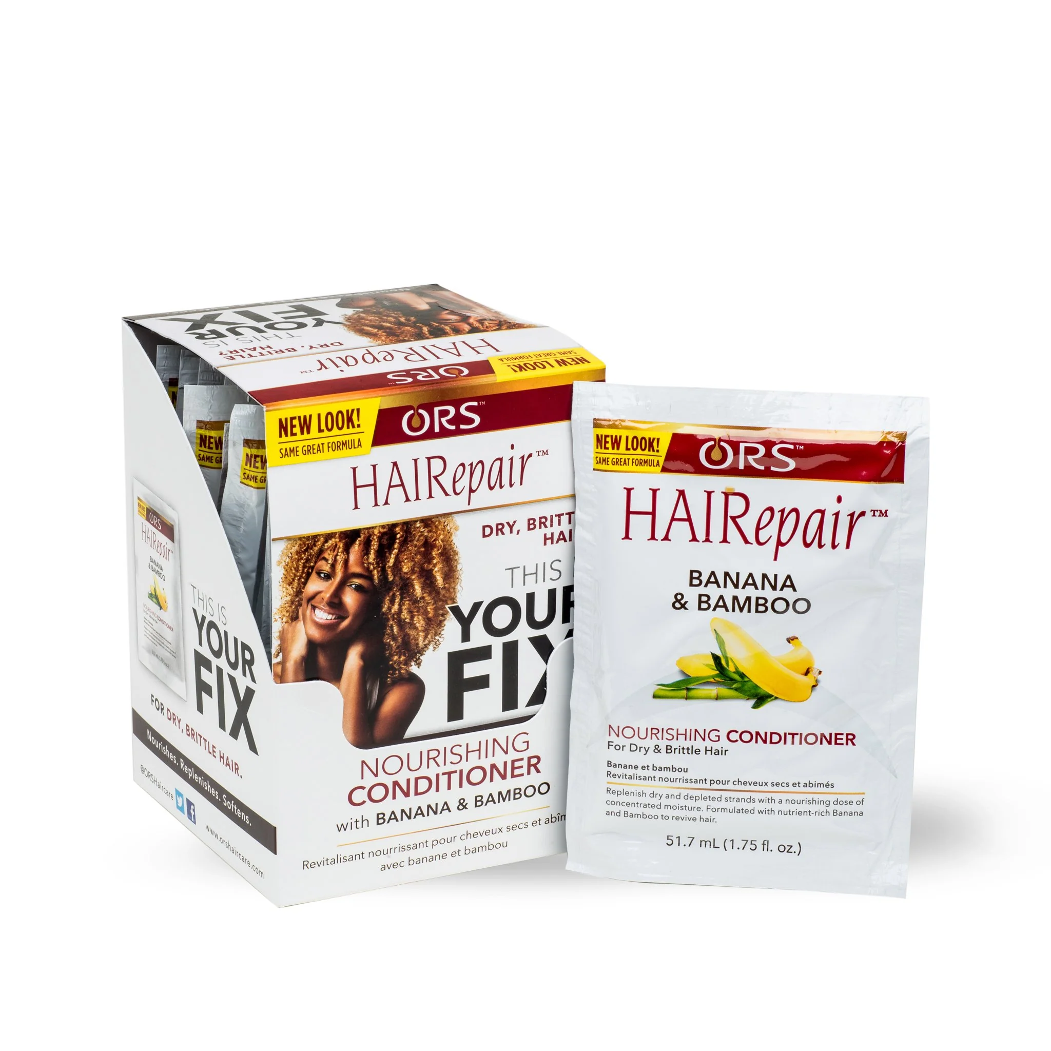ORS HAIRepair Banana & Bamboo Nourishing Conditioner (1.75 oz) 12-Pack - Image 5