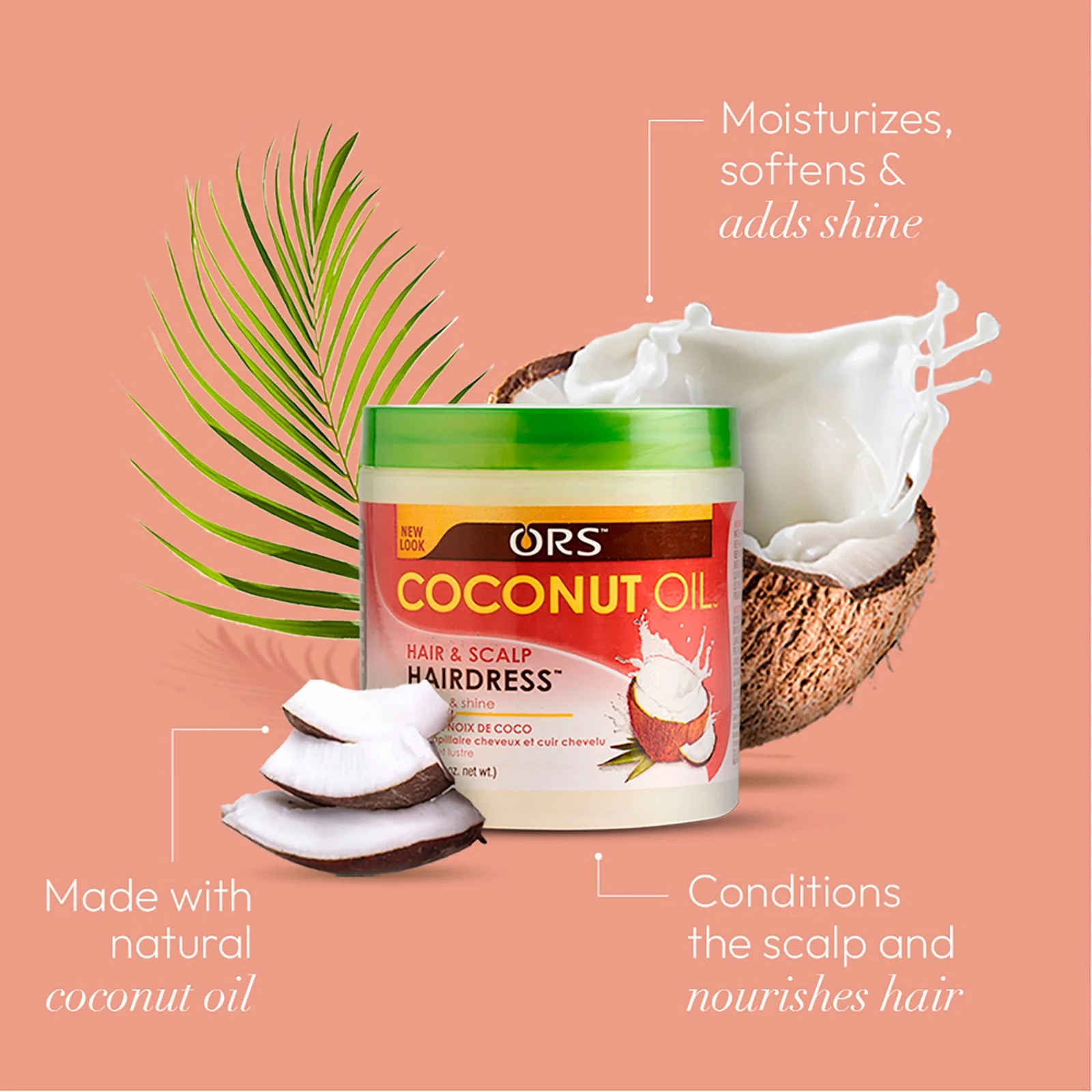 ORS Coconut Oil Hair and Scalp Hairdress (5.5 oz) - Image 4