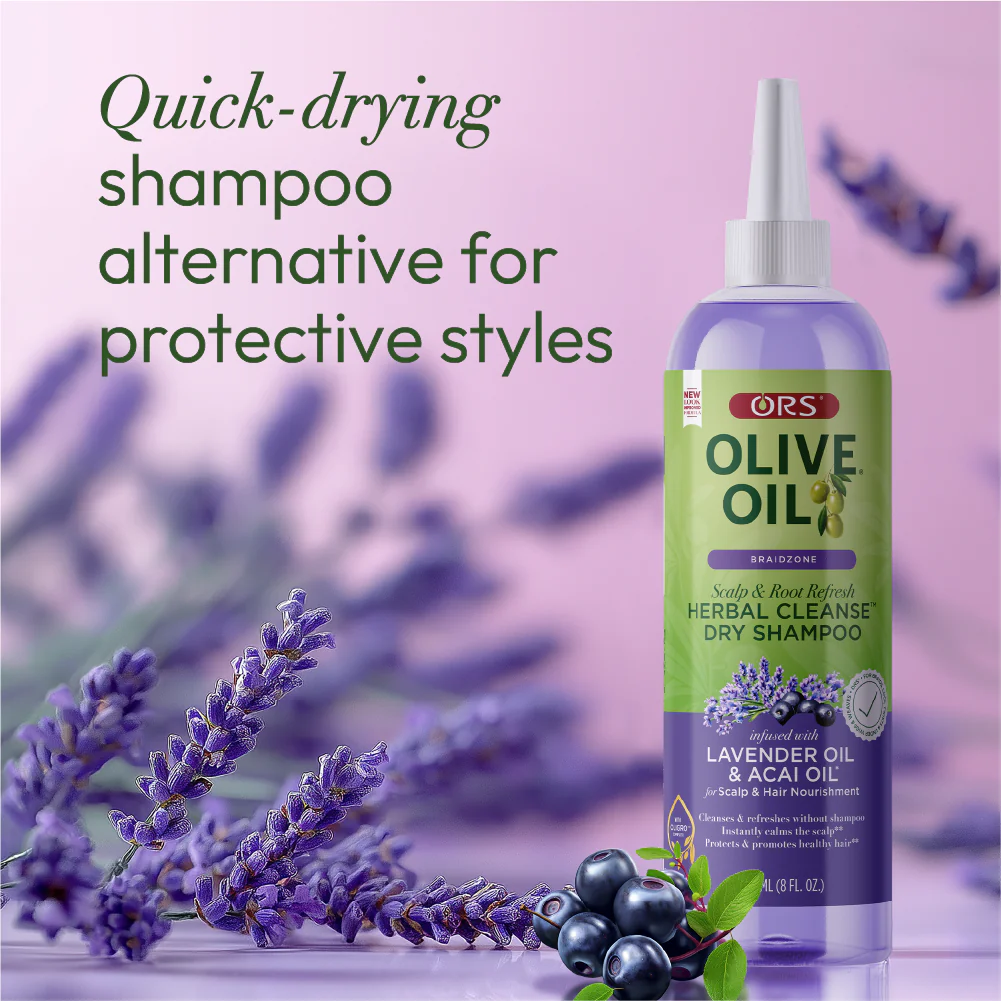 ORS Olive Oil Braidzone Herbal Cleanse Dry Shampoo for Scalp & Hair Nourishment (8.0 oz) - Image 7