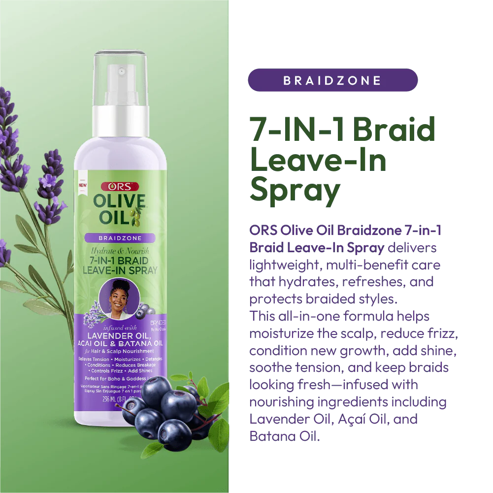 ORS Olive Oil Braidzone 7-In-1 Braid Leave In Spray (8.0 OZ) - Image 5