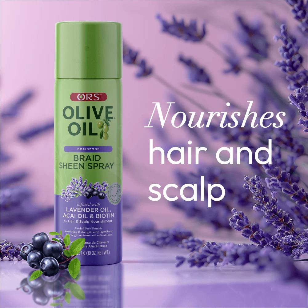 ORS Olive Oil Braidzone Braid Sheen Spray for Hair & Scalp Nourishment (10.0 OZ) - Image 4
