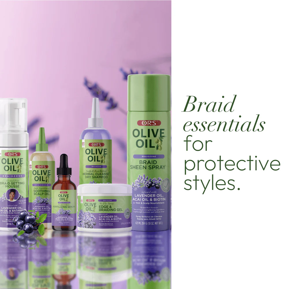 ORS Olive Oil Braidzone Braid Sheen Spray for Hair & Scalp Nourishment (10.0 OZ) - Image 9