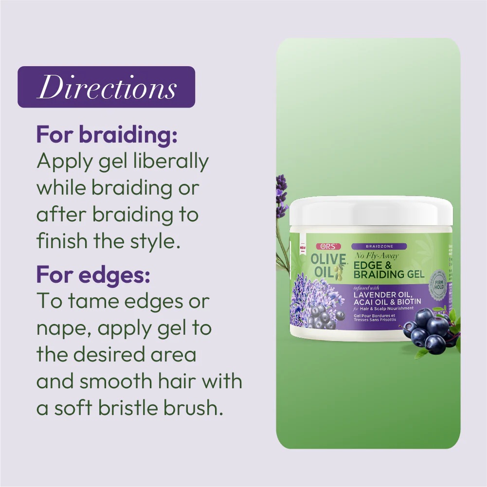ORS Olive Oil Braidzone Edge & Braiding Gel for Hair & Scalp Nourishment (8.0 oz) - Image 10