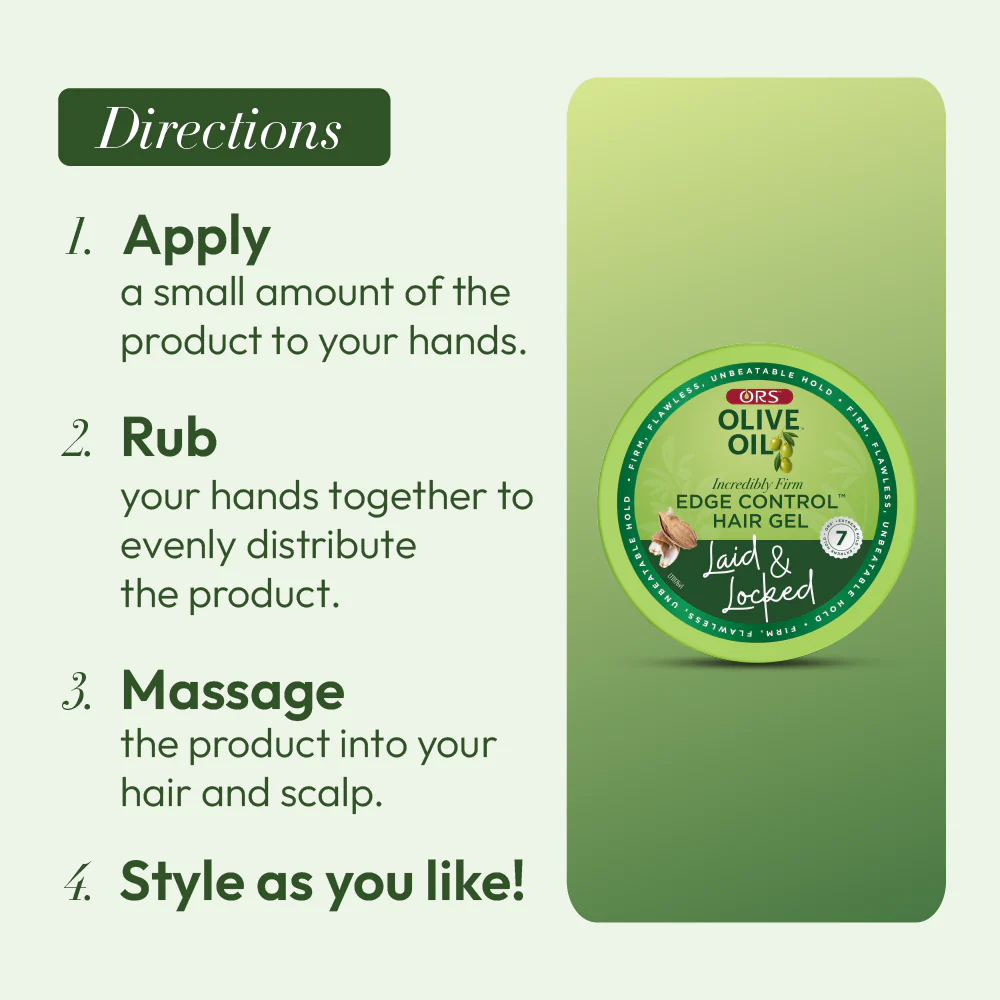ORS Olive Oil Edge Control Hair Gel for Strengthening (2.2 oz) - Image 10