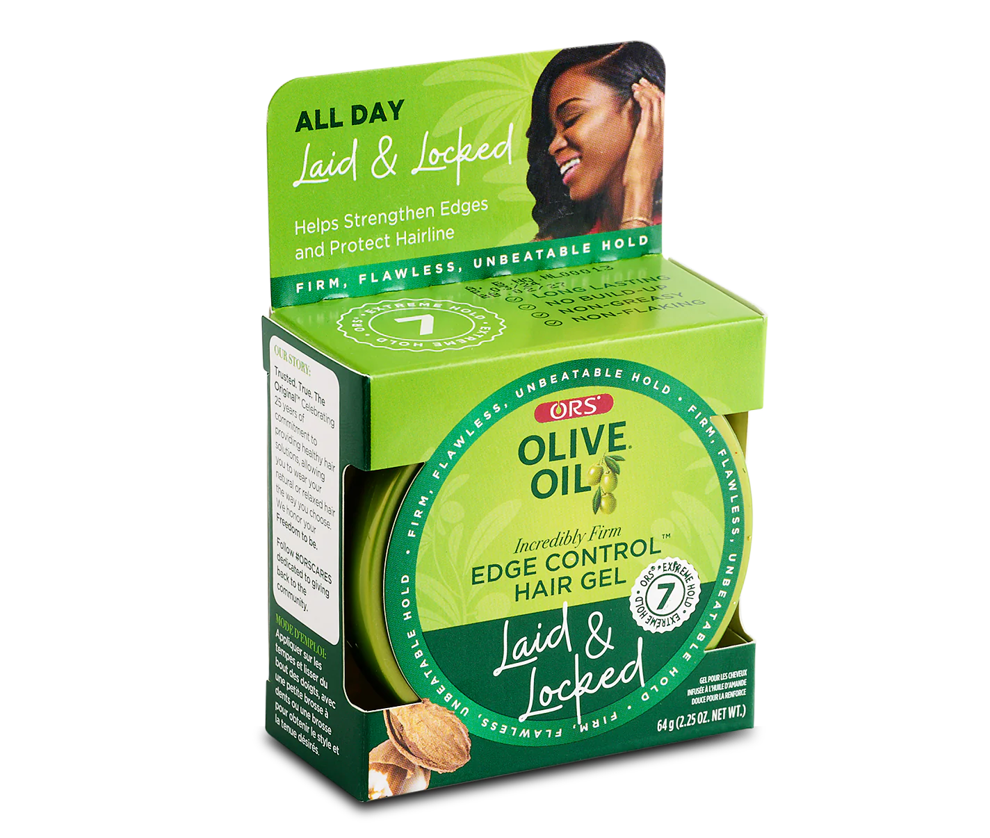 ORS Olive Oil Edge Control Hair Gel for Strengthening (2.2 oz) - Image 3
