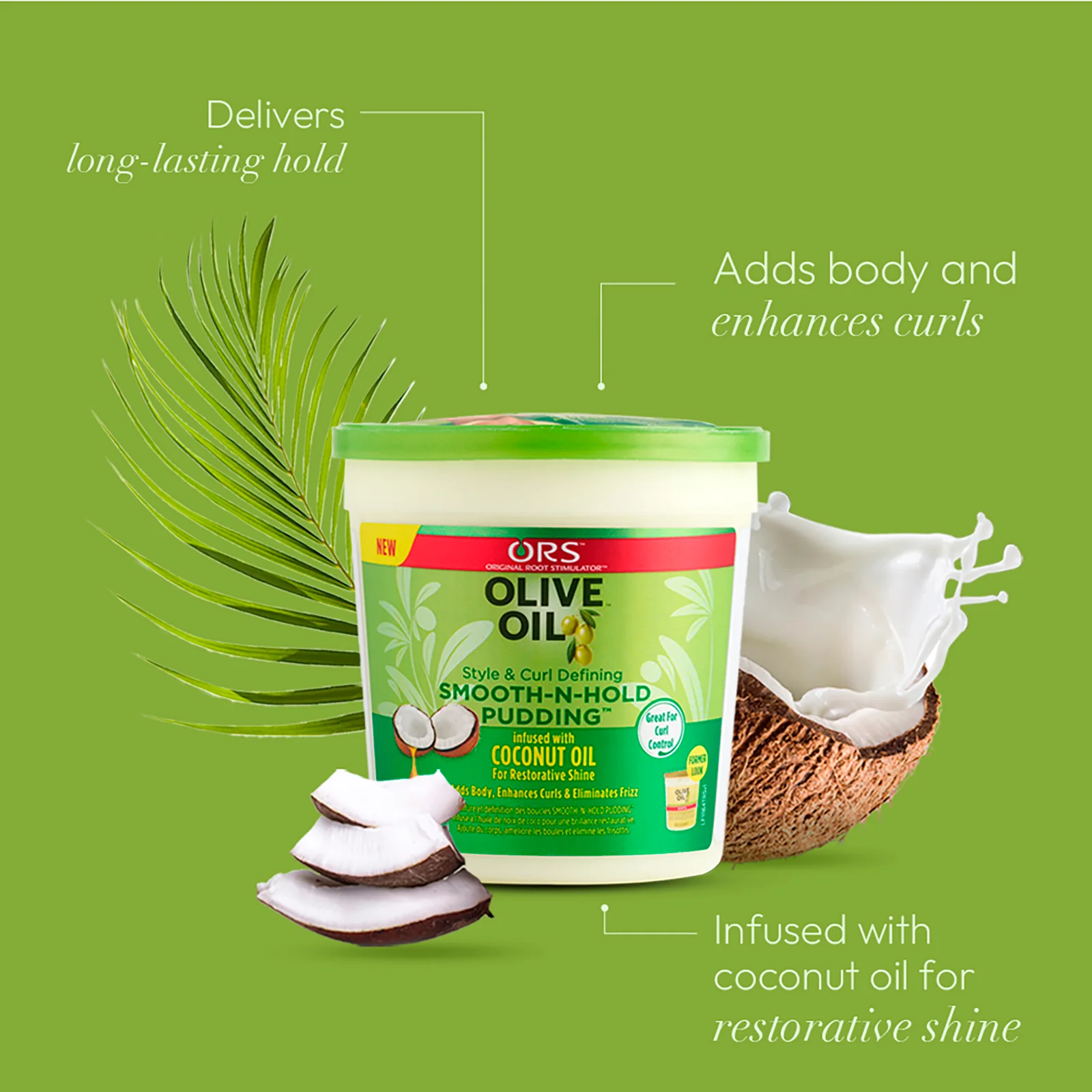 ORS Olive Oil Glossing Hair Polisher & Smooth-N-Hold Pudding 2-Piece Set - Image 4