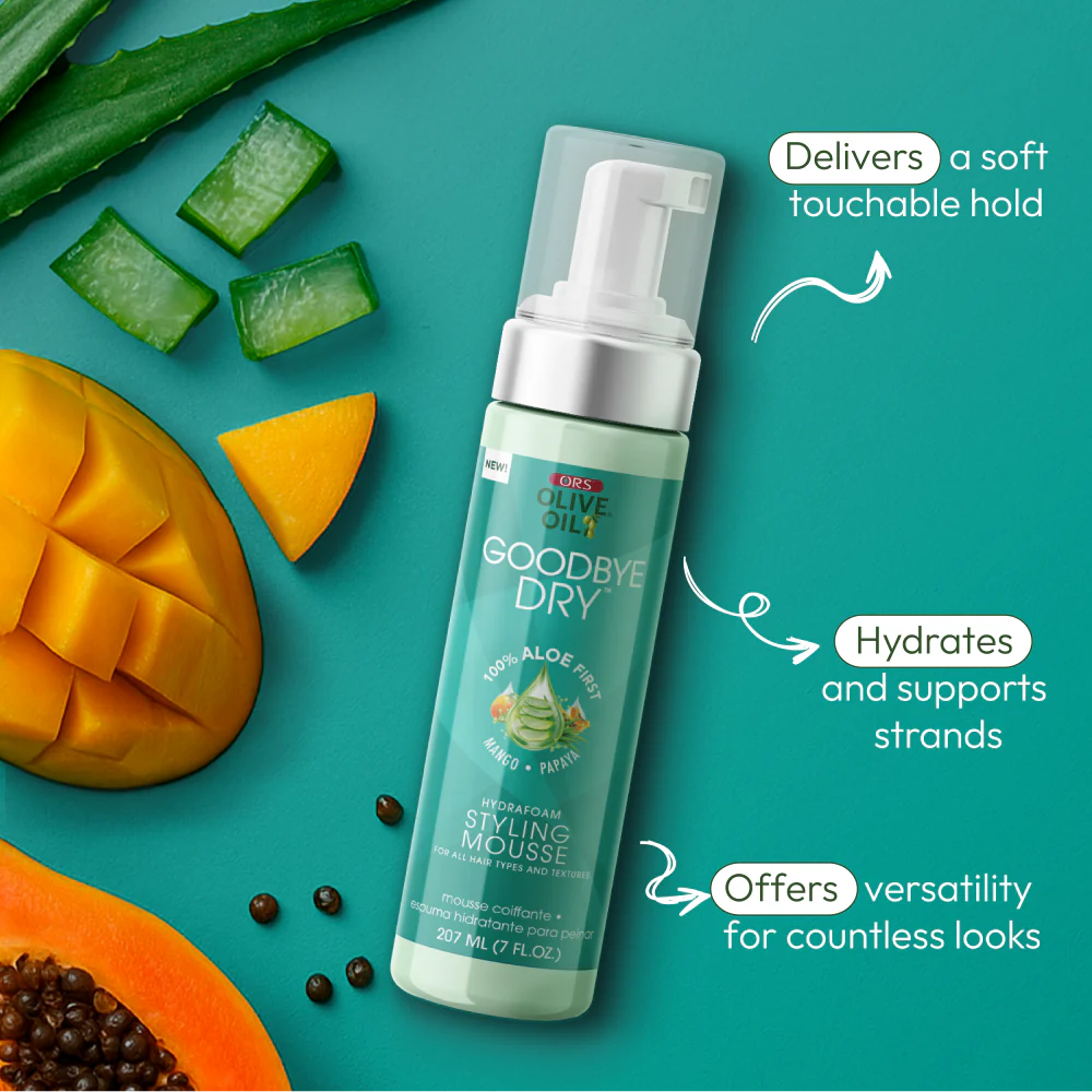 ORS Olive Oil Goodbye Dry Hydrafoam Styling Mousse (7.0 oz) - Image 3