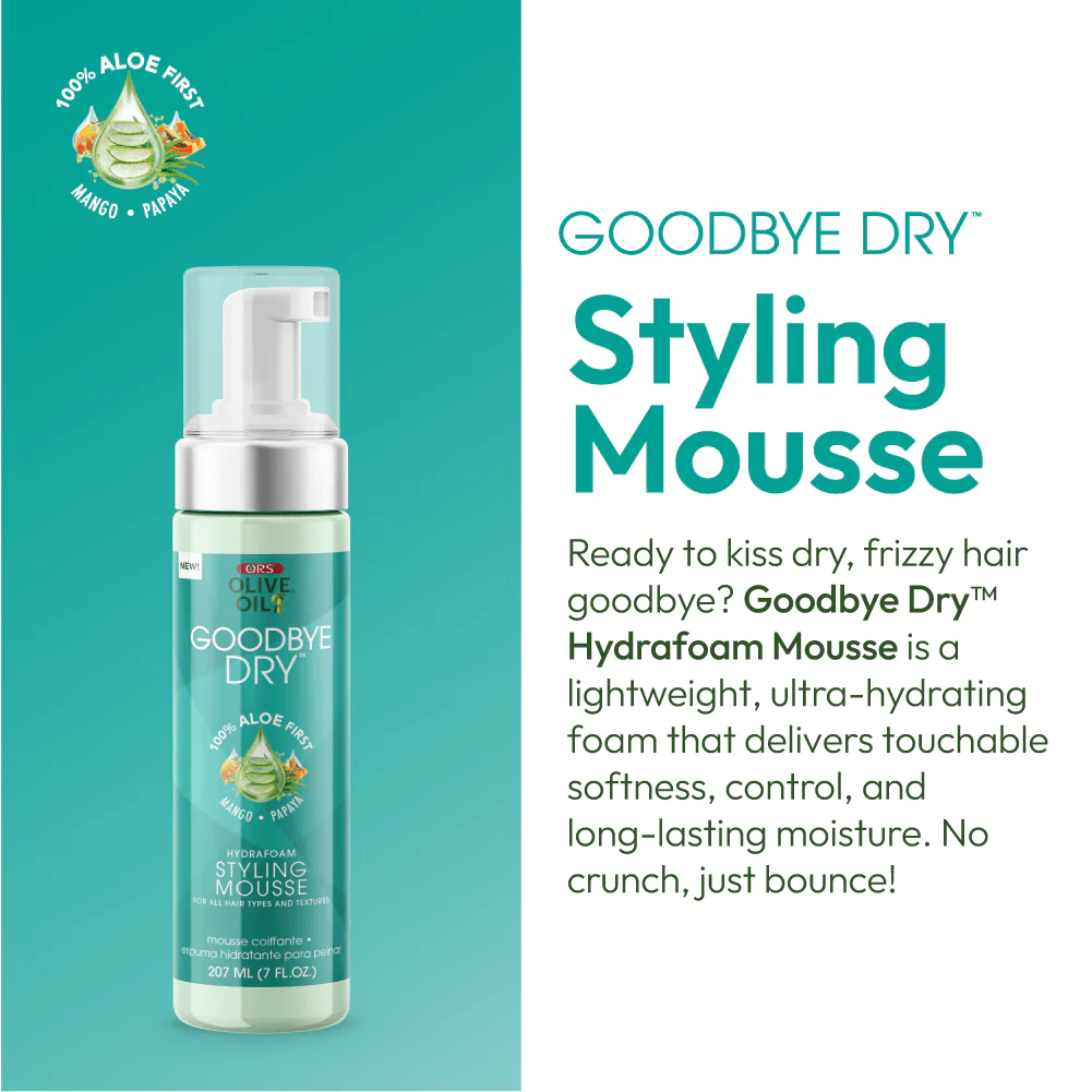 ORS Olive Oil Goodbye Dry Hydrafoam Styling Mousse (7.0 oz) - Image 7