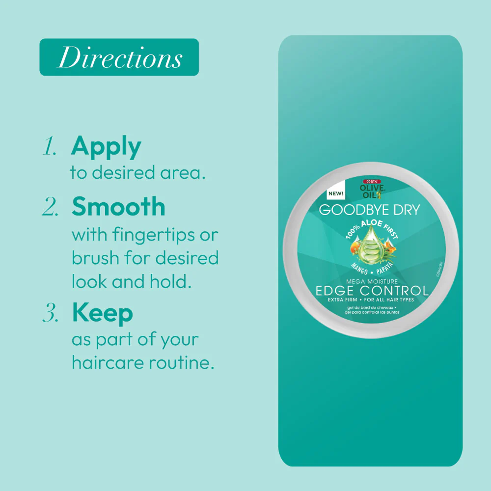 ORS Olive Oil Goodbye Dry Mega Moisture Edge Control (2.25 oz) - Image 12