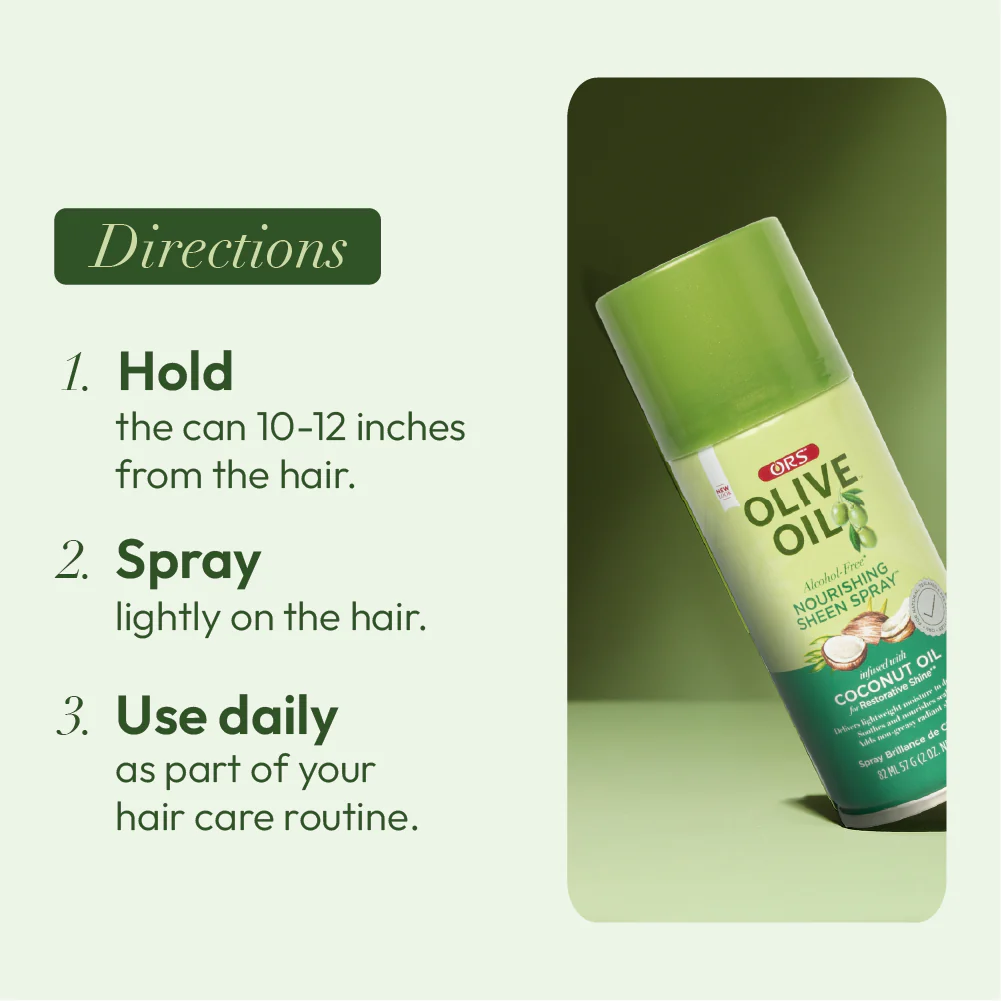 ORS Olive Oil Nourishing Sheen Spray for Restorative Shine (2.0 oz) - Image 8