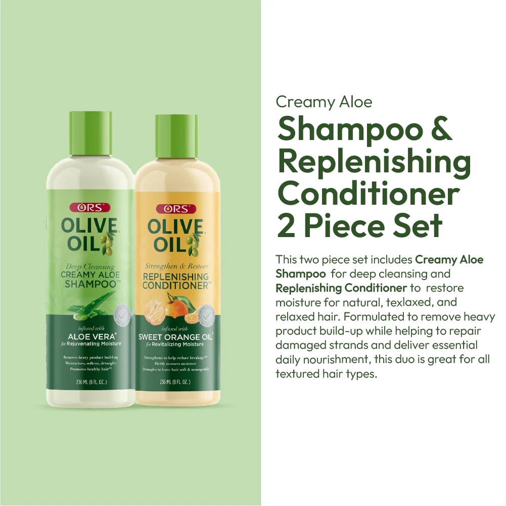 ORS Olive Oil Shampoo & Conditioner for Revitalizing Moisture (8.0 oz) 2-Piece Set - Image 3
